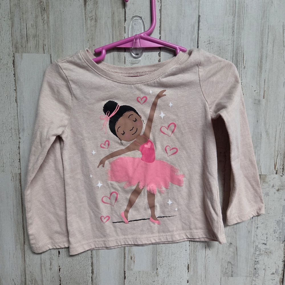 💝 Pink Ballerina Long Sleeve Shirt for Kids